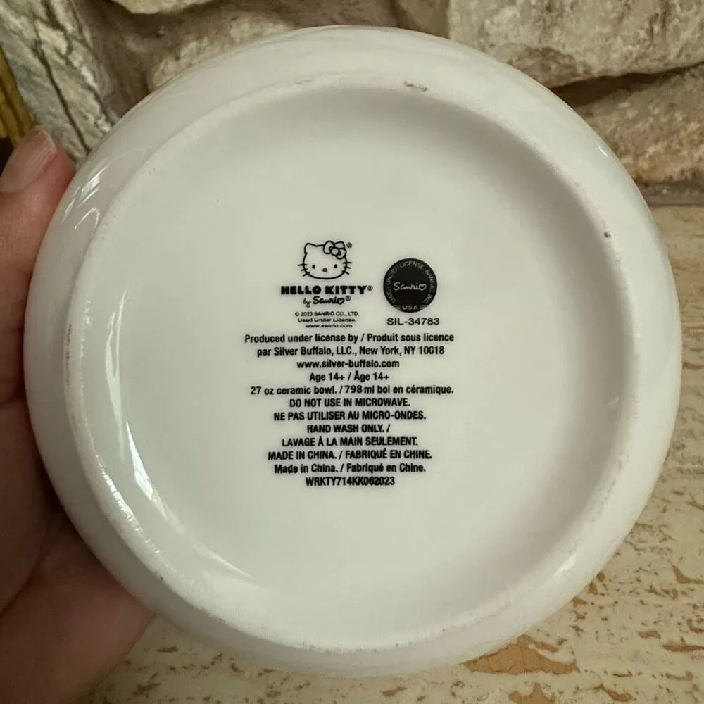 Hello Kitty x Silver Buffalo Christmas Candy Cane bowls small